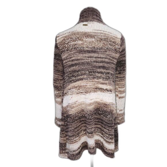 Prana Brown & White Wool Blend Cardigan Sweater Size XS - Picture 2 of 6
